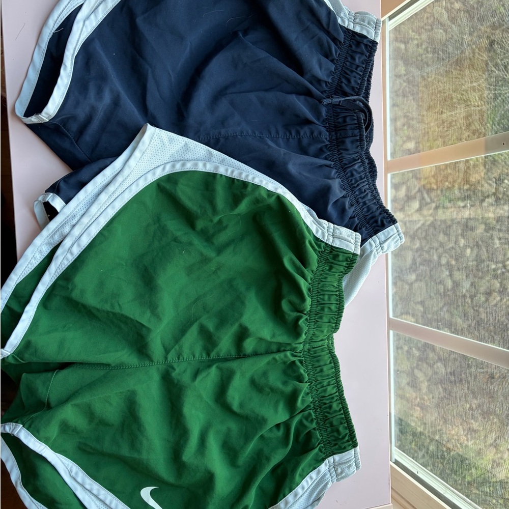 Nike Green and Navy Women's Athletic Shorts bundle